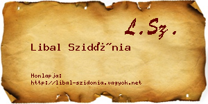 Libal Szidónia névjegykártya
